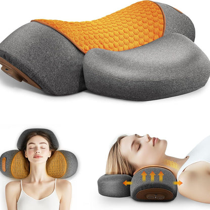 Vibrating, Heated, And Traction Neck Massage Pillow